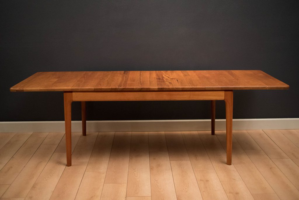 MidCentury Danish Solid Teak Dining Table Mid Century Maddist