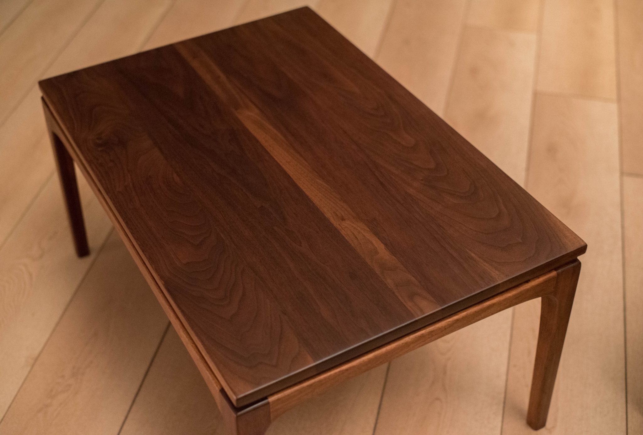 Vintage Pair of Solid Walnut End Tables Mid Century Maddist