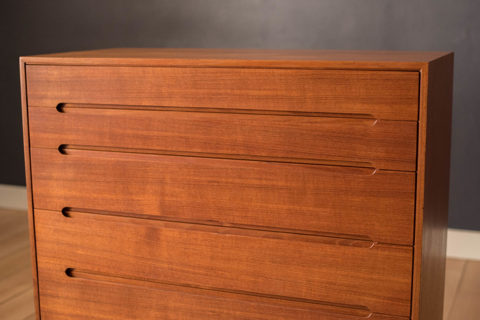 Vintage Danish Teak Highboy Tall Dresser Chest by Arne Wahl Iversen