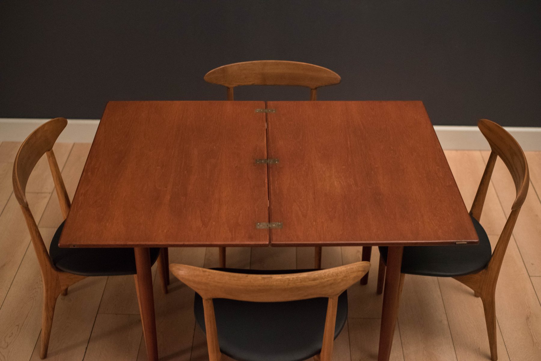 Danish Teak Flip Top Dining Table by Mogensen Mid Century Maddist