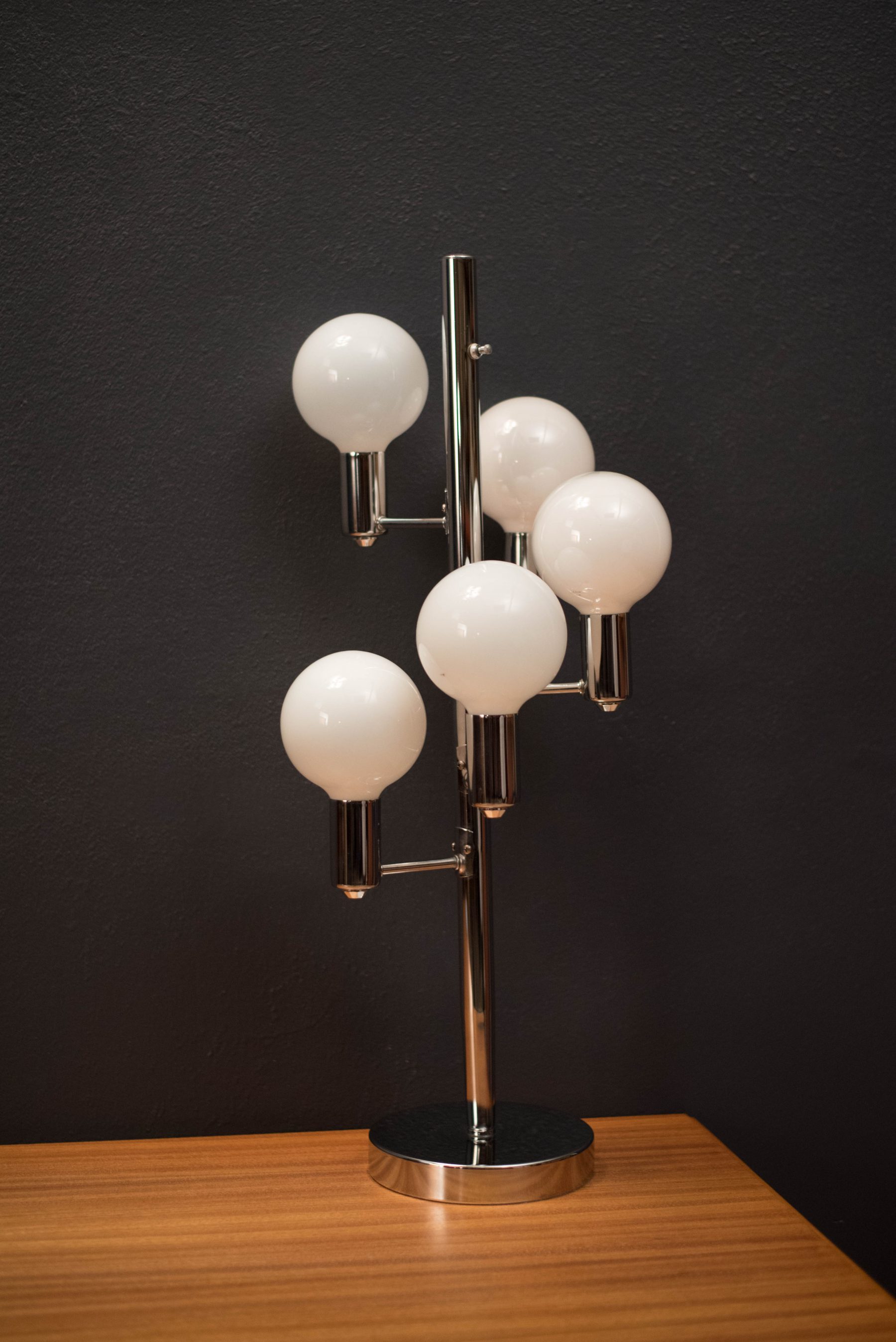 MidCentury Modern Chrome Globe Lamp Mid Century Maddist