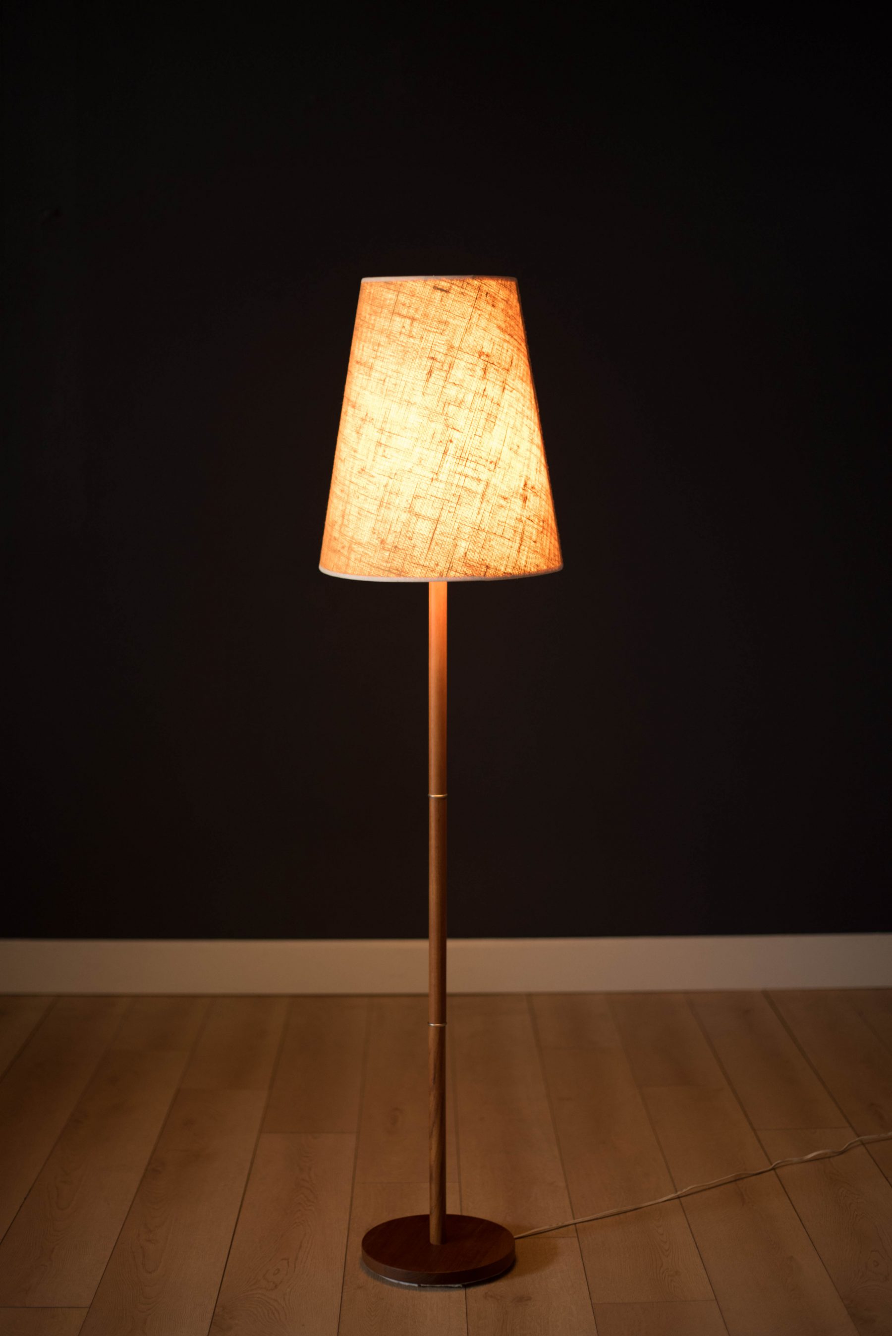 Vintage Scandinavian Teak Floor Lamp Mid Century Maddist