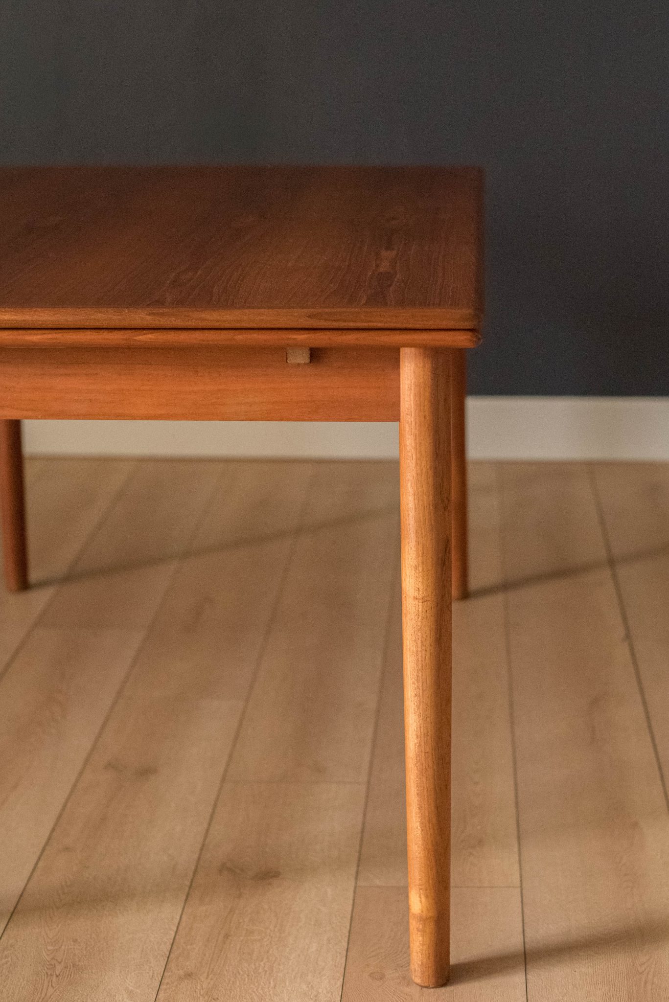 Vintage Danish Expandable Teak Dining Table Mid Century Maddist