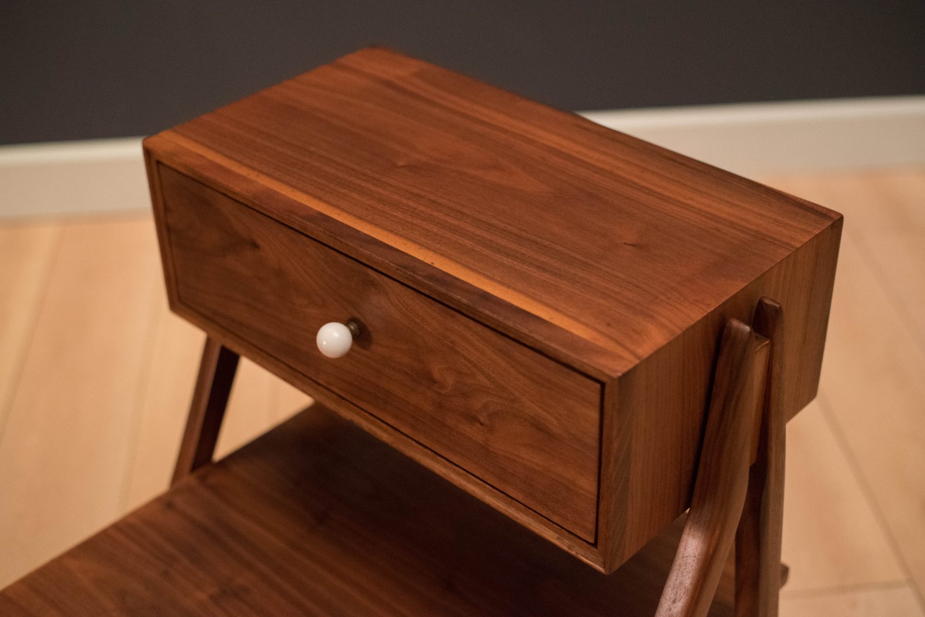 Mid Century Walnut Floating Nightstands by Drexel Declaration Mid Century Maddist