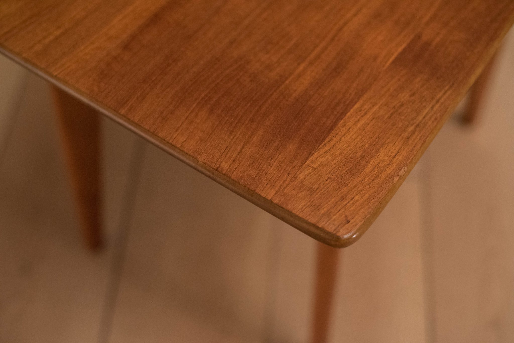 Mid Century Pair of Teak End Tables by DUX Mid Century Maddist