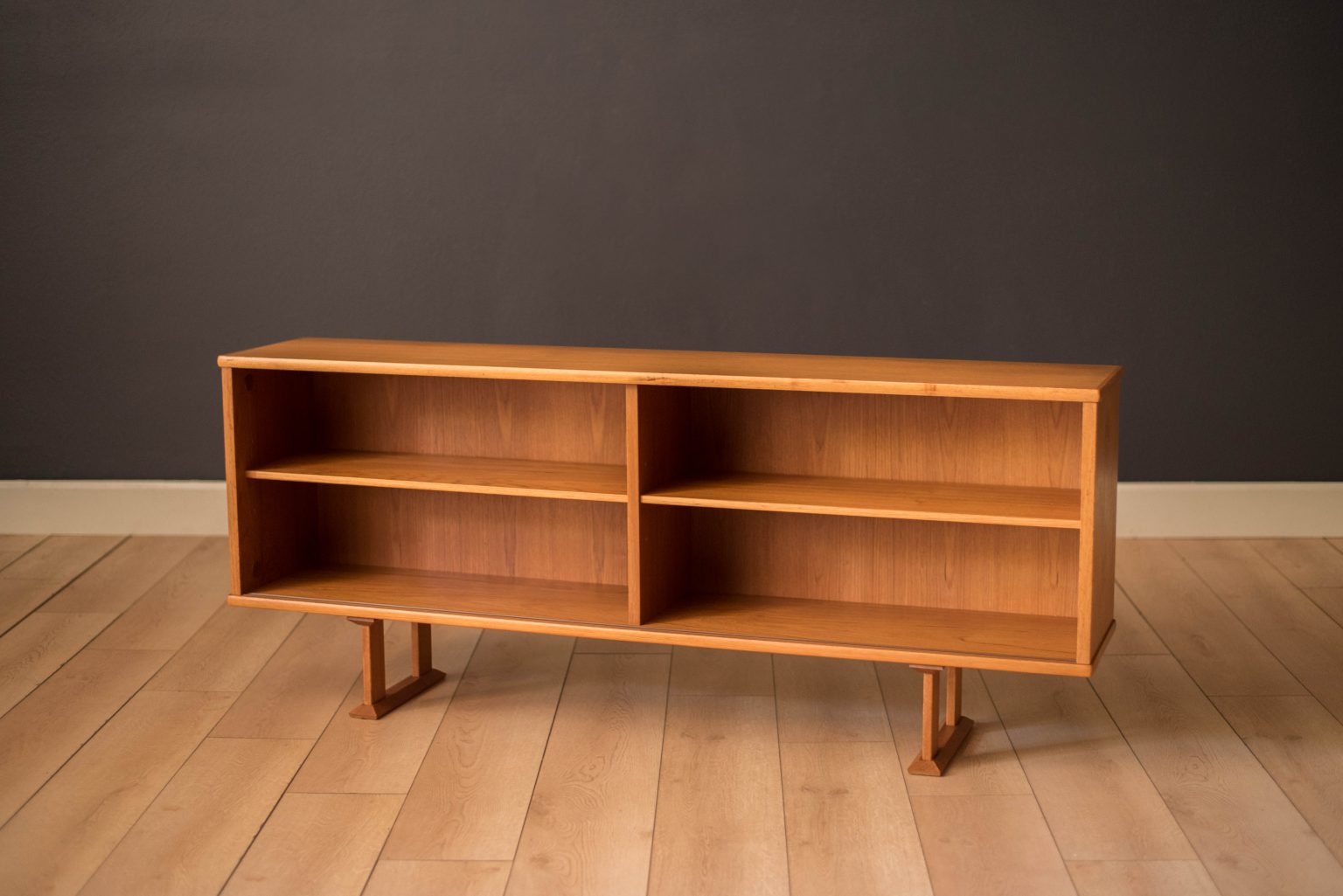 Vintage Danish Teak Bookcase Console Mid Century Maddist