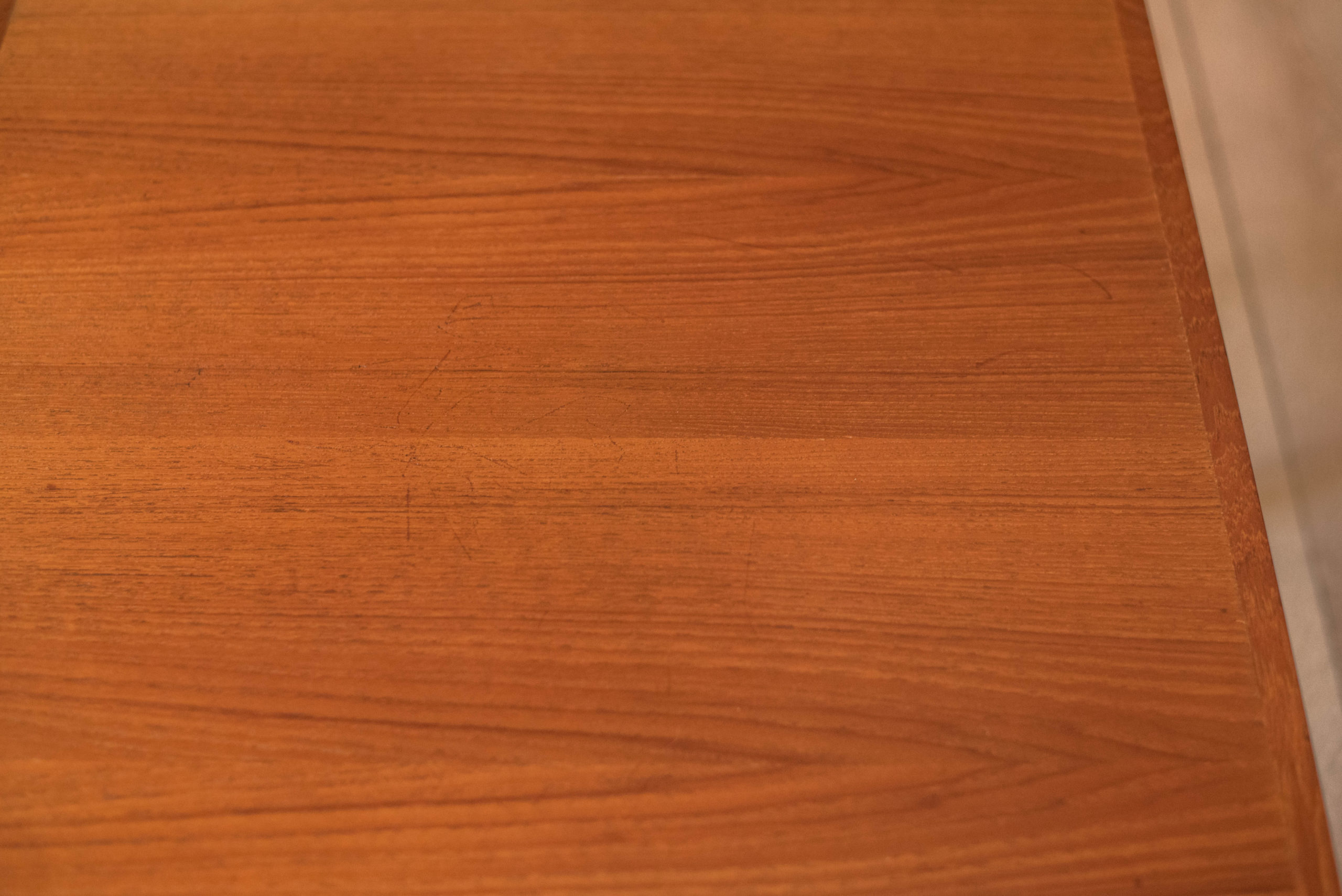 Mid Century Modern Teak Accent Square End Table with Storage Drawer