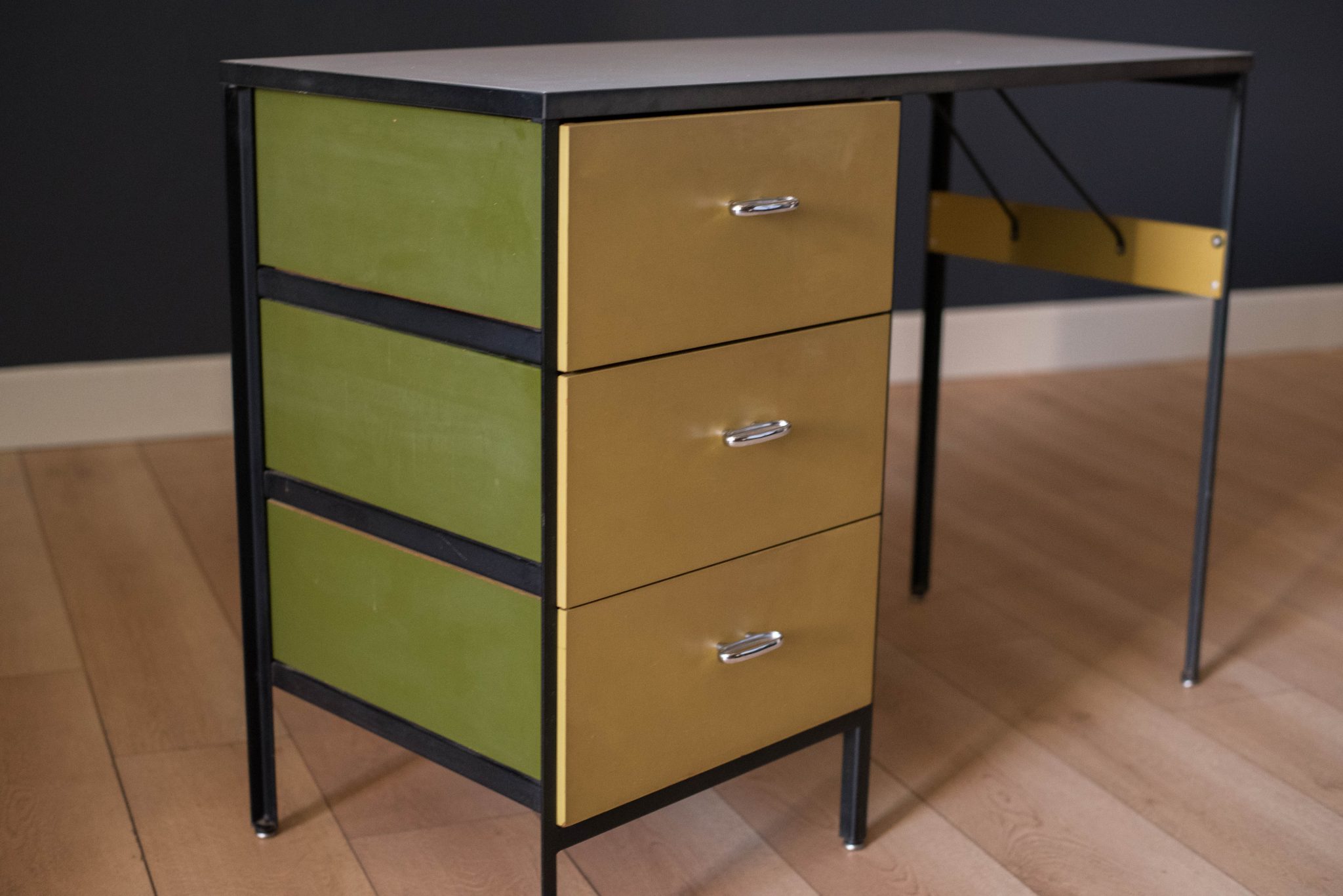 Vintage Nelson Steel Frame Desk for Herman Miller Mid Century