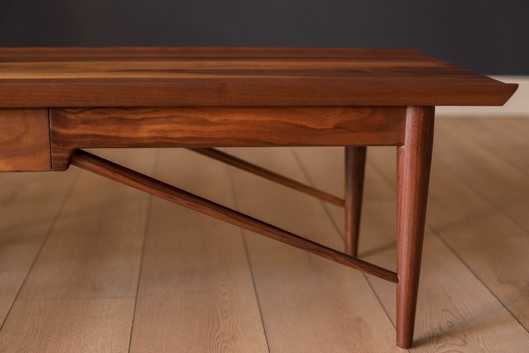 Mid Century Heritage Henredon Solid Walnut Coffee Table - Mid Century ...