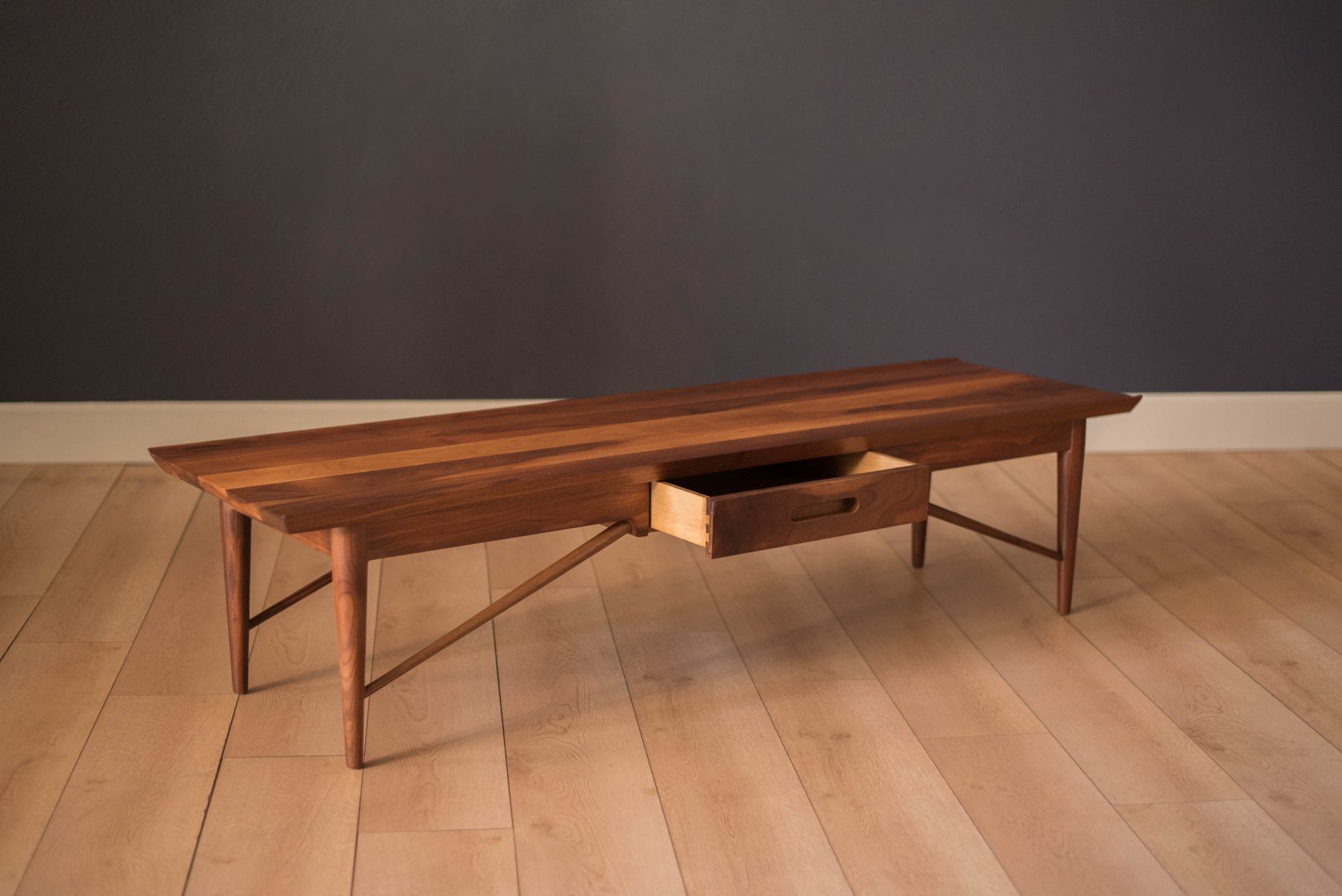 Mid Century Heritage Henredon Solid Walnut Coffee Table Mid Century