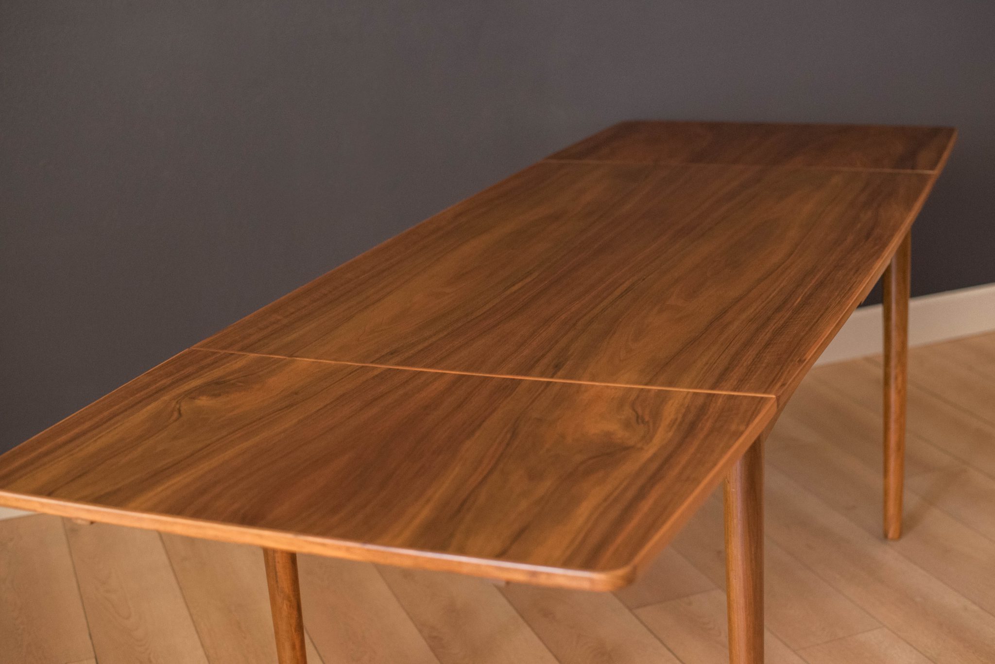 Vintage Danish Walnut Extendable Dining Table by Arne HovmandOlsen