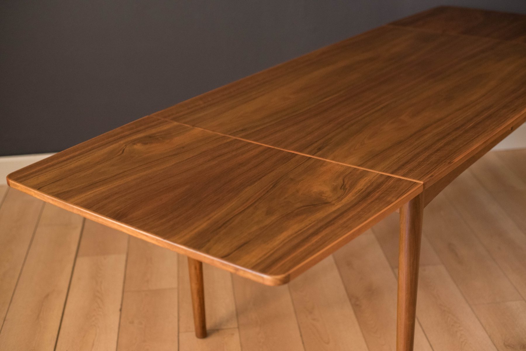 Vintage Danish Walnut Extendable Dining Table by Arne HovmandOlsen