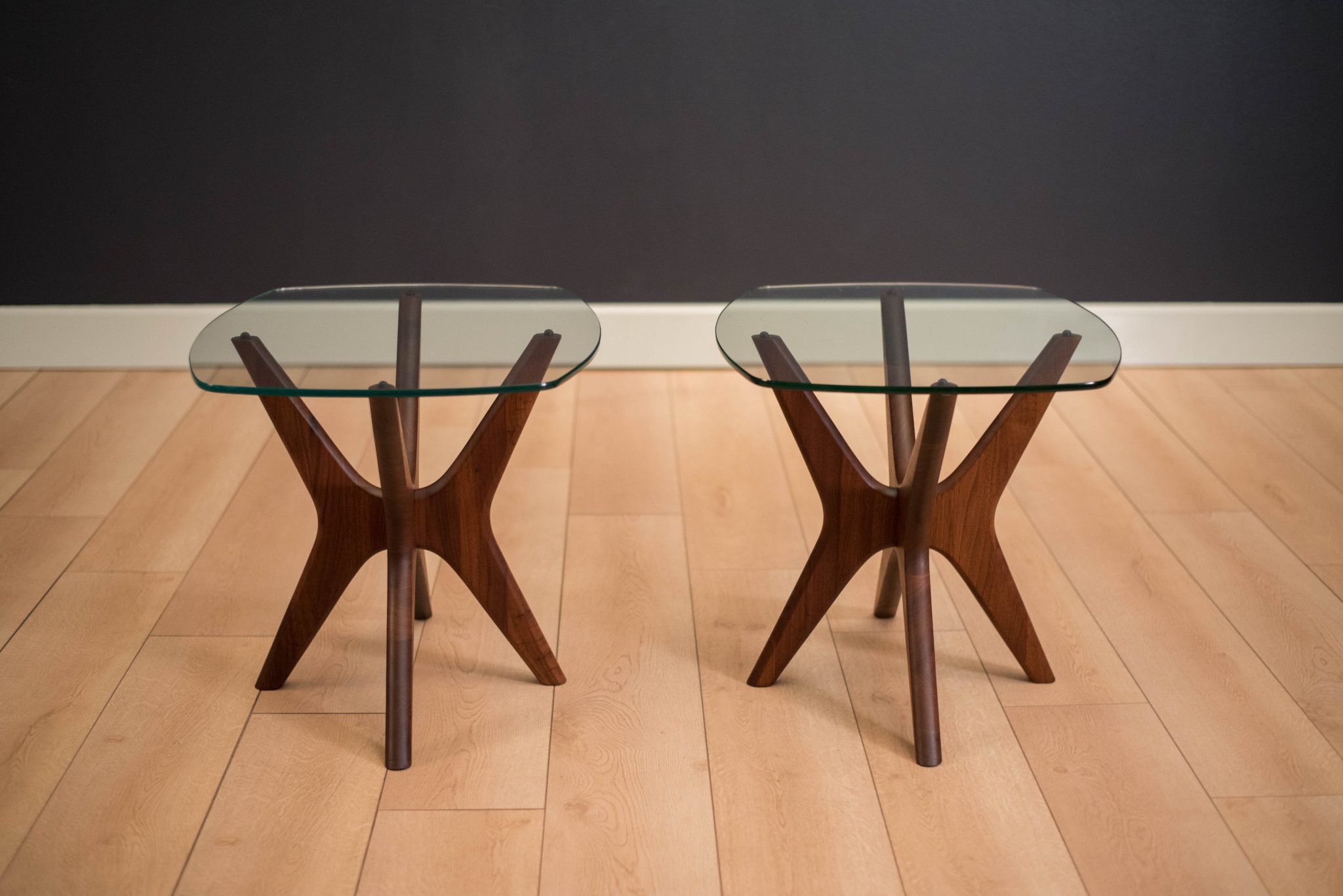 Mid Century Adrian Pearsall Walnut Jacks End Tables Mid Century Adrian Pearsall Walnut Jacks End Tables