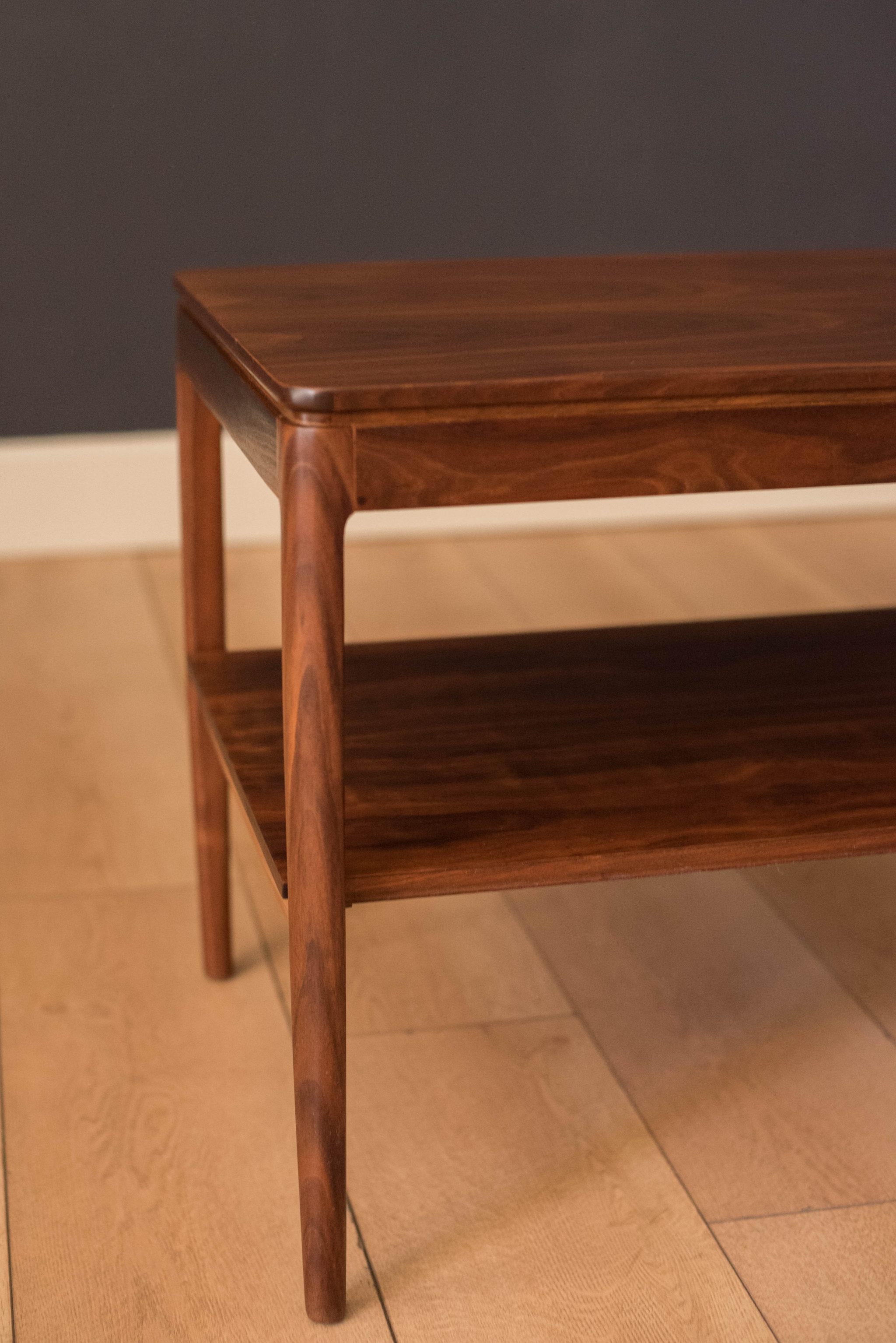 Pair of Mid Century Drexel Declaration Walnut End Tables Mid Century