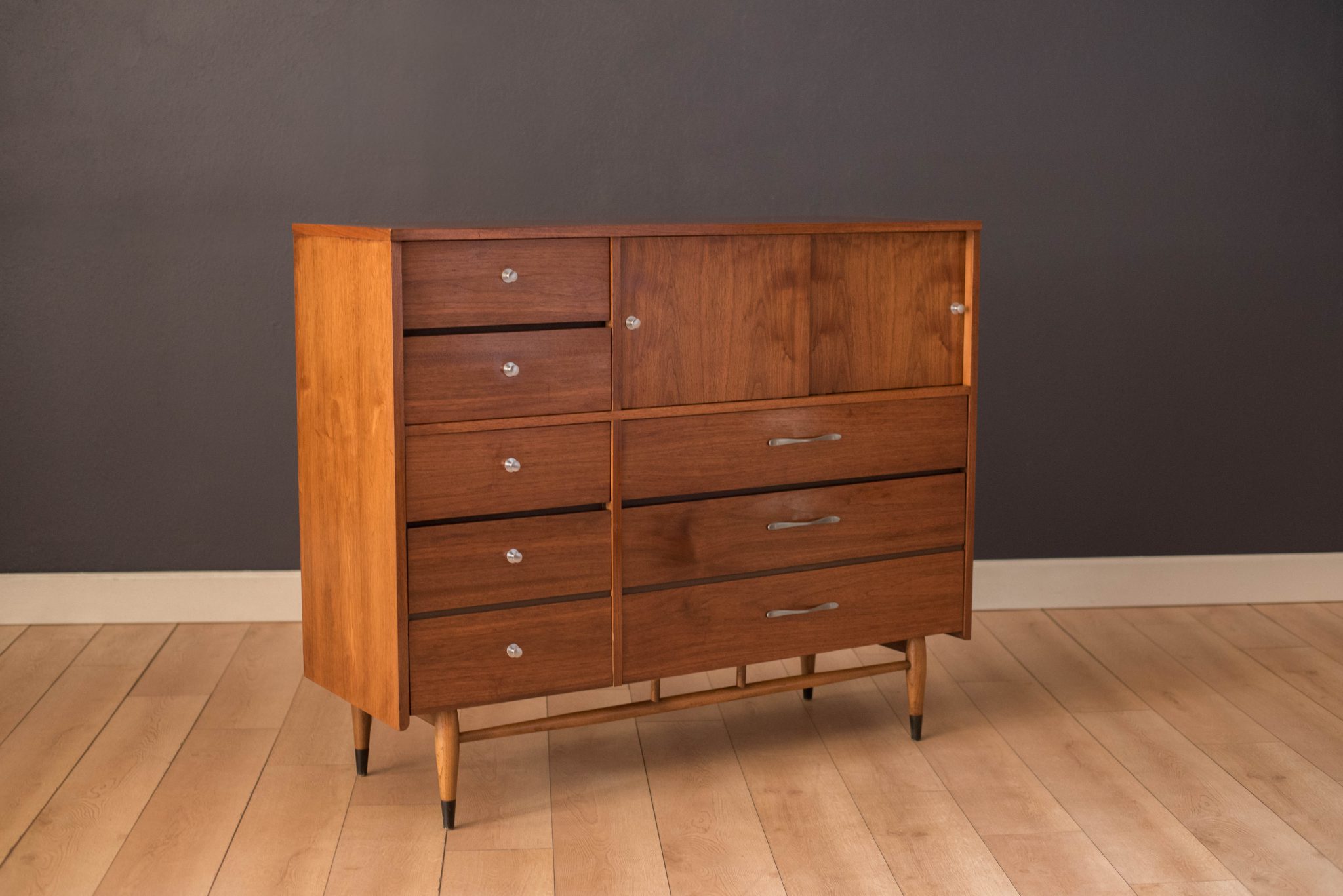MidCentury Modern Walnut Lane Acclaim Gentleman's Dresser Chest Mid