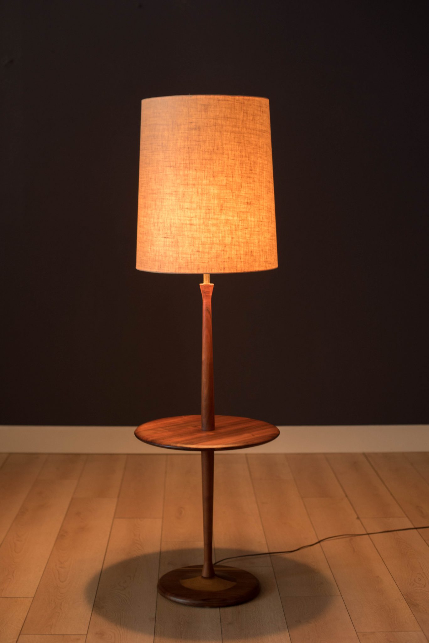 Walnut Floor Lamp : Mid Century Walnut Laurel Floor Lamp With Side ...