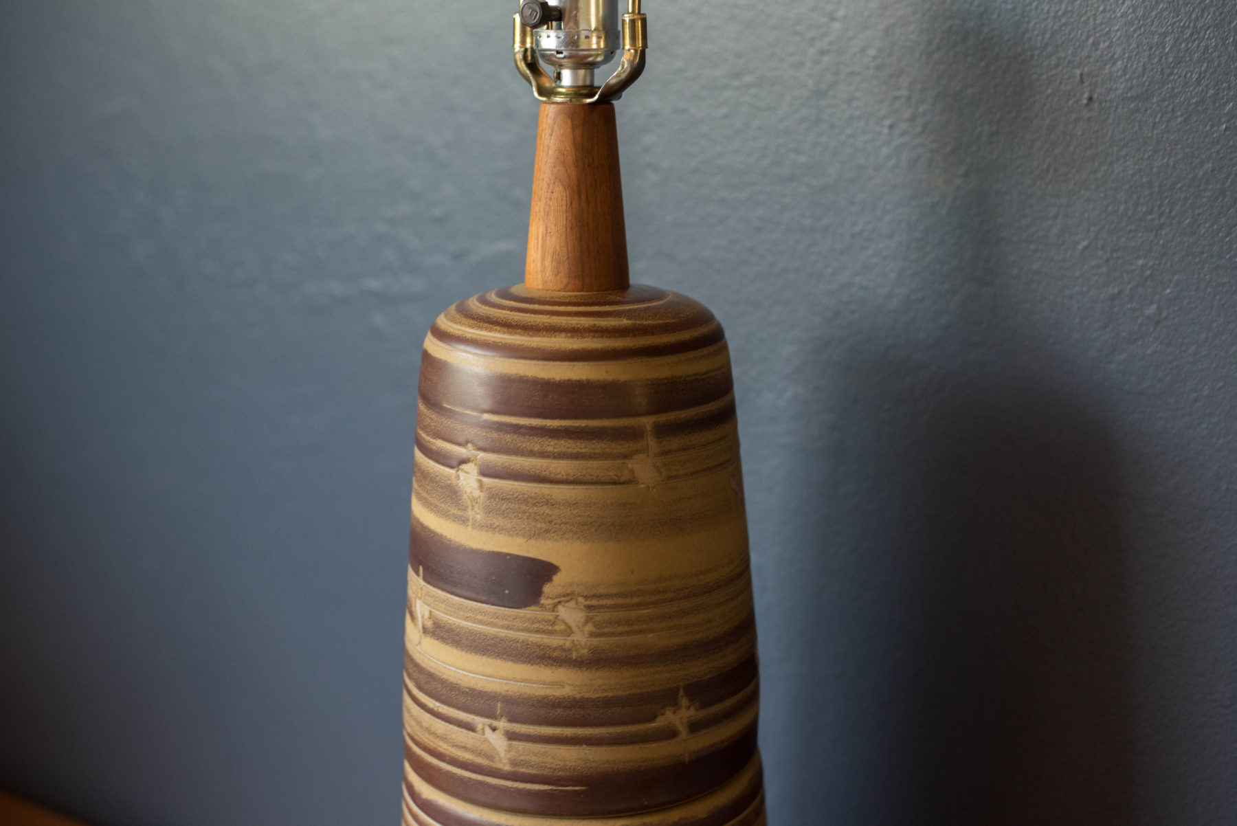 Mid Century Martz Stoneware Ceramic Pottery Lamp for Marshall Studios