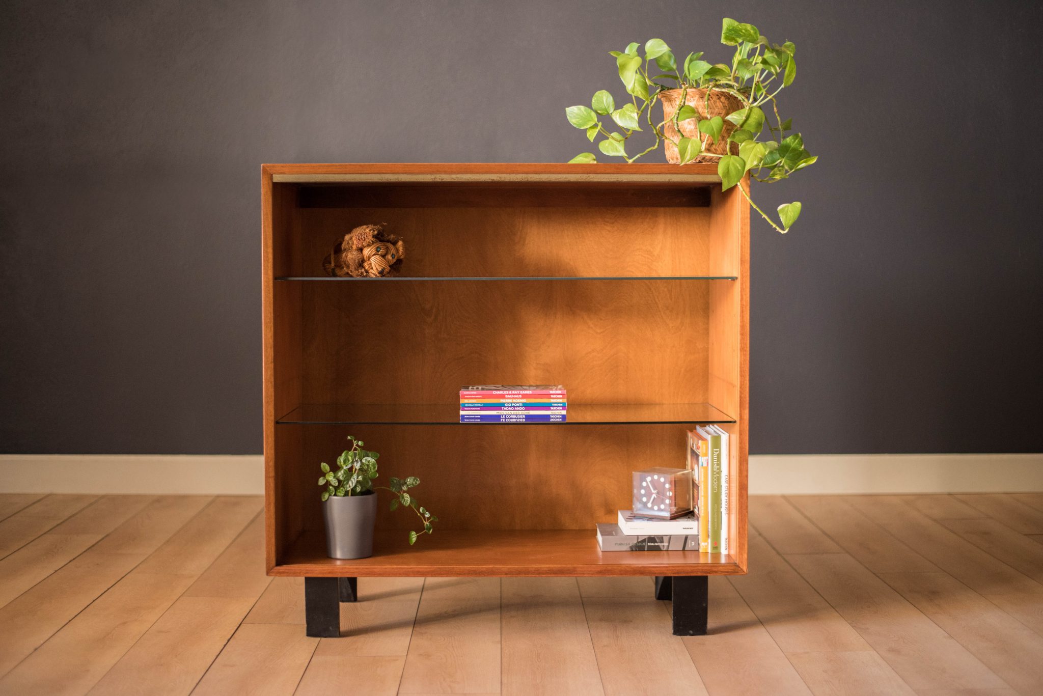 Vintage Walnut Basic Series Bookcase by Nelson for