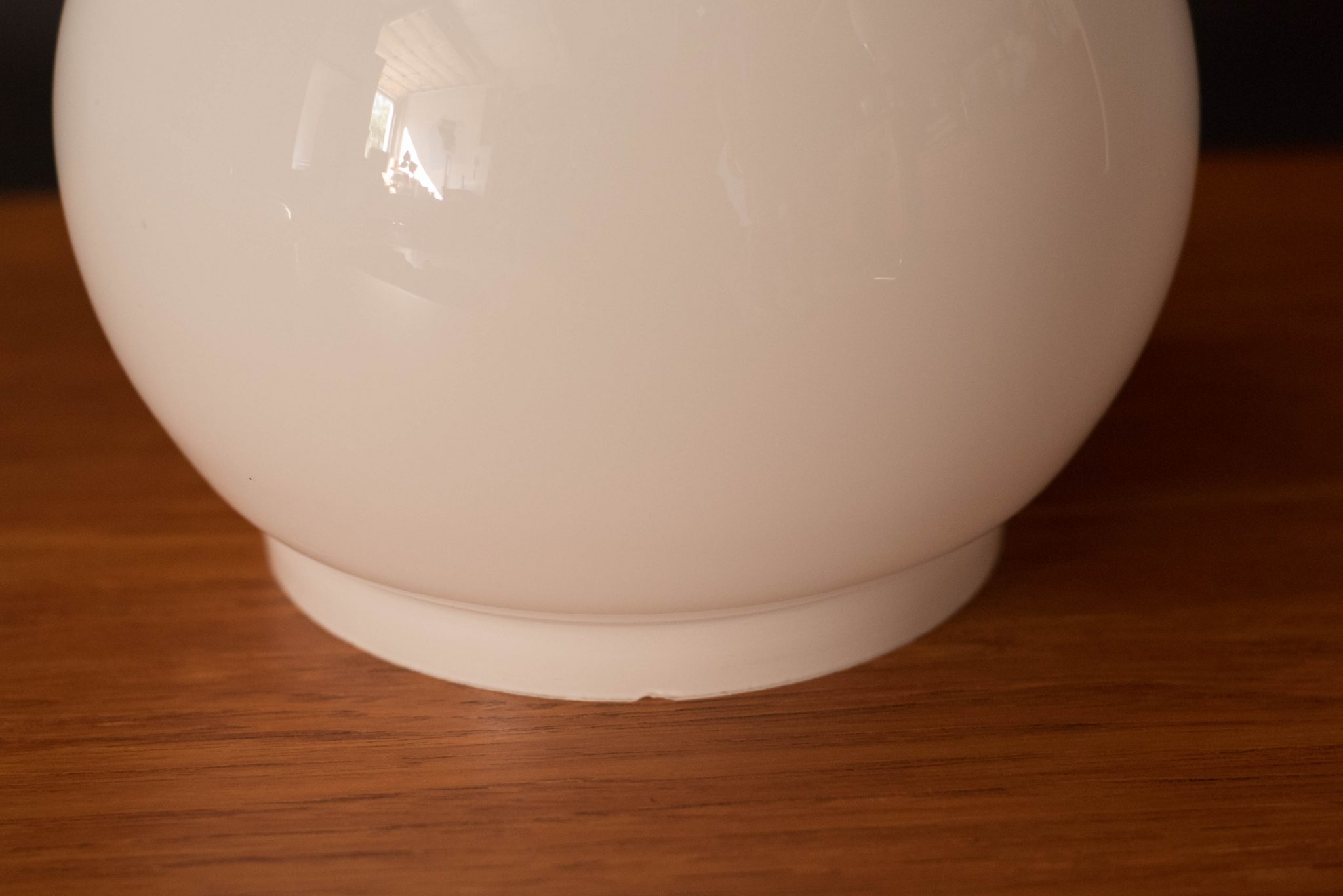 Vintage Blush Pink Dome Glass Pendant Fixture Mid Century Maddist