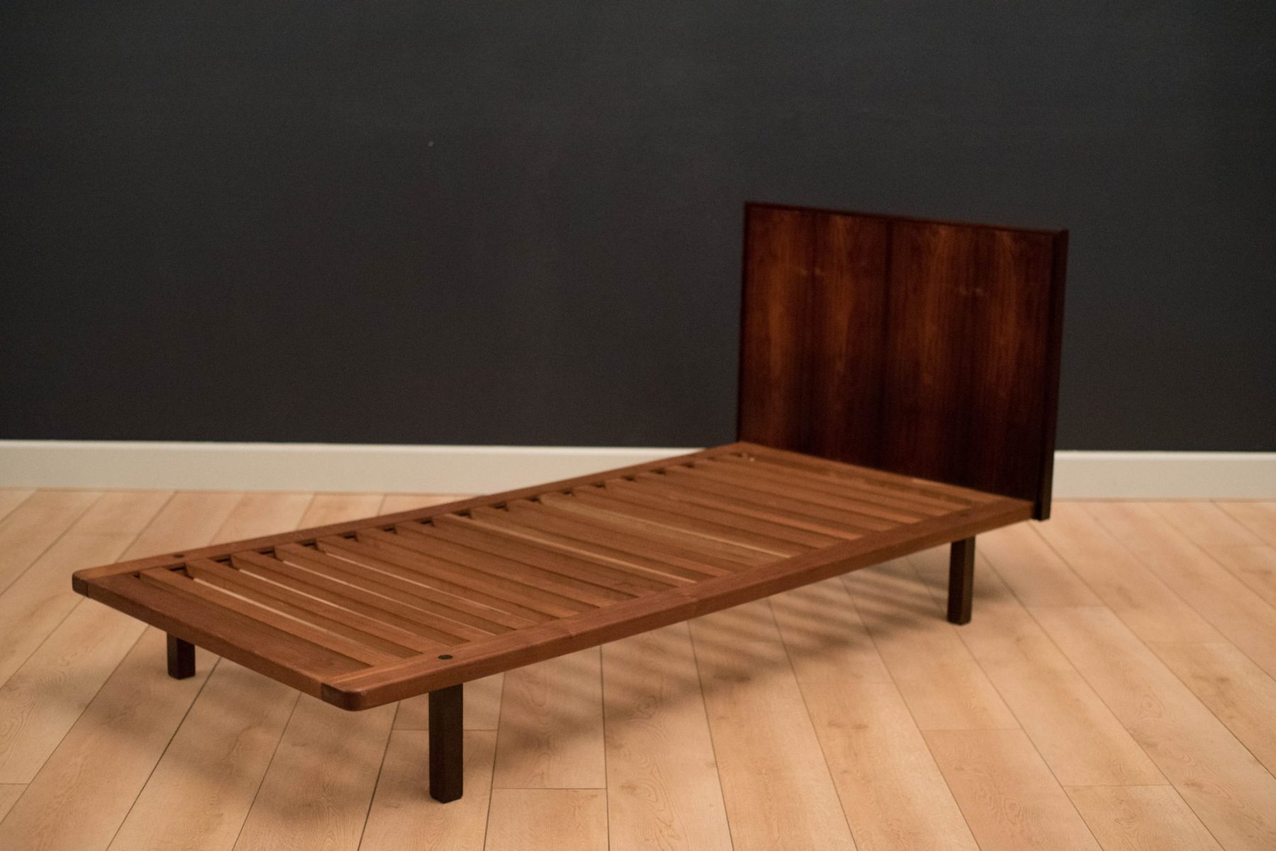 Vintage Brazilian Rosewood Twin Bed Frame Mid Century Maddist