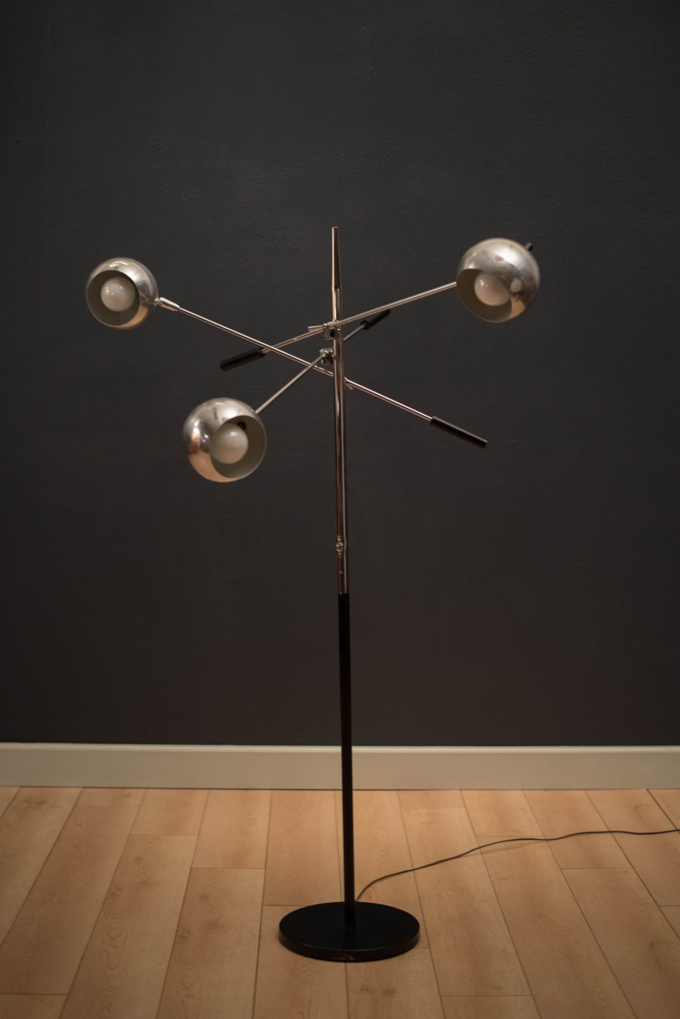 Vintage Triennale Chrome Floor Lamp by Robert Sonneman - Mid Century ...