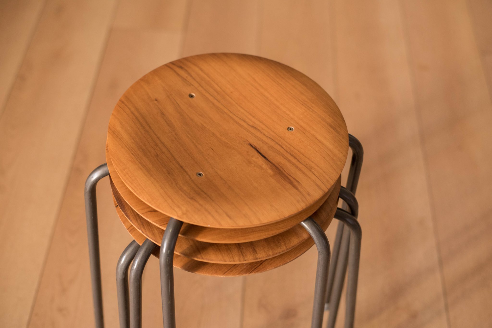 Stackable Stools Set Of 4 Wooden Stools 18 Inch