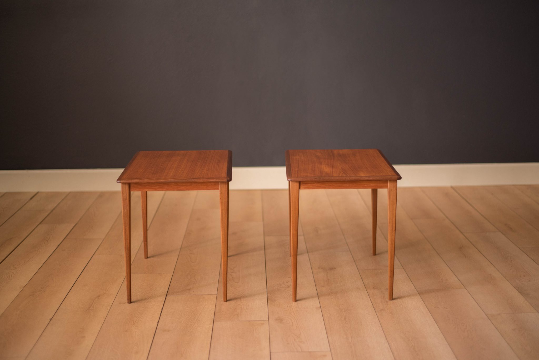 Mid Century Pair of Teak End Tables Mid Century Maddist
