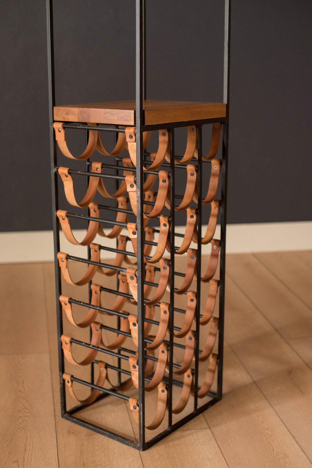 mid century modern wine rack