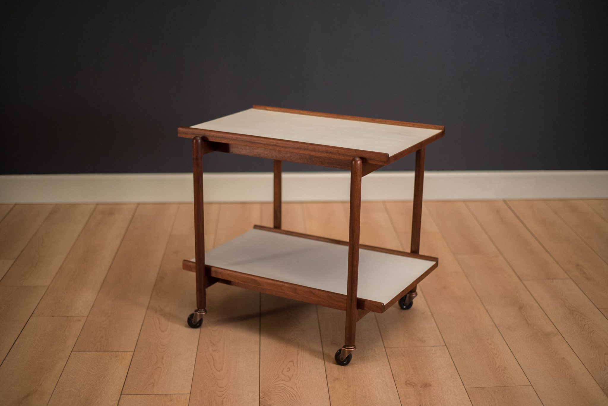 Mid Century Walnut Bar Cart Mid Century Maddist