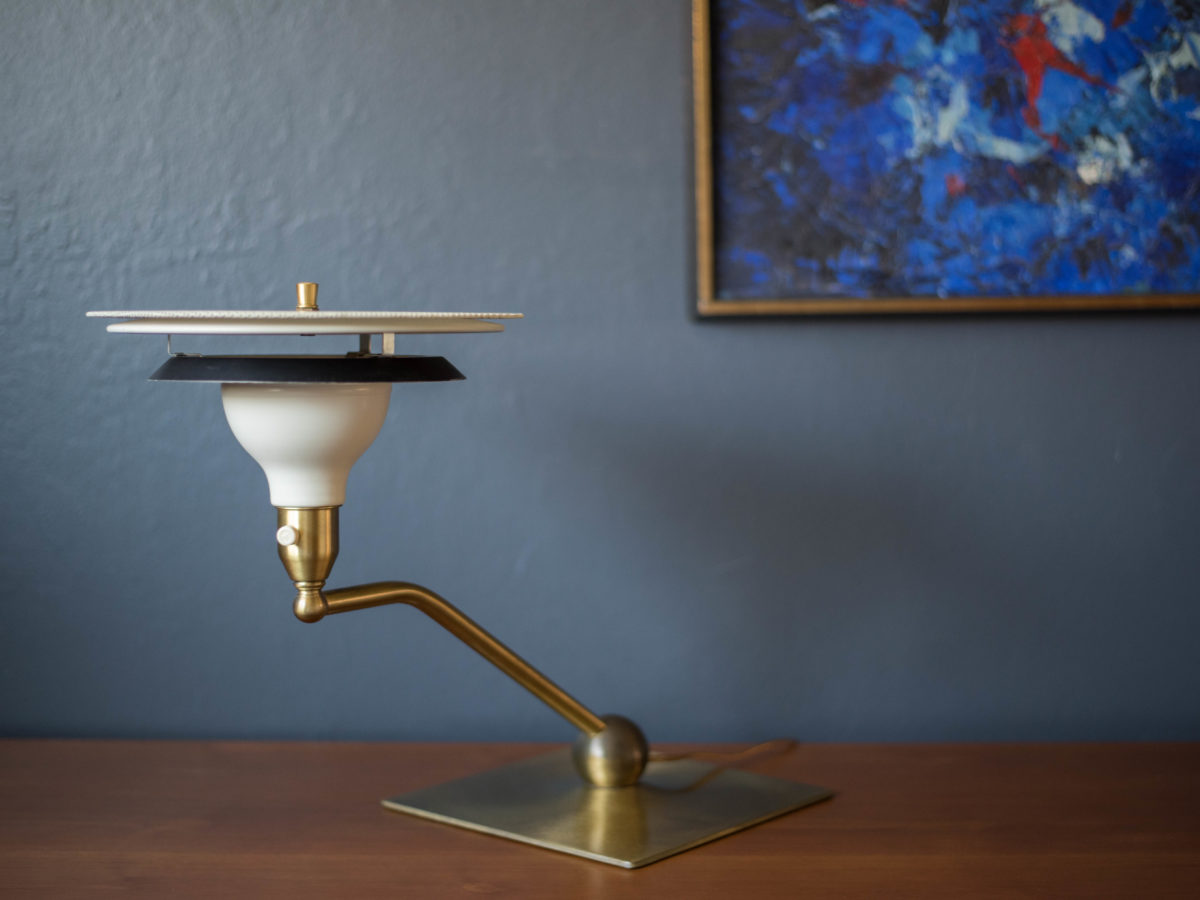 Vintage brass table lamp by Hans Bergström  Beautiful Vintage Midcentury  Modern Design